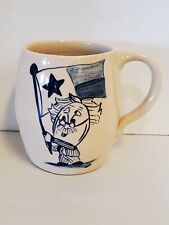 Vintage Kenneth D Wingo Pottery Advertising Coffee Mug with Texas Flag. RARE
