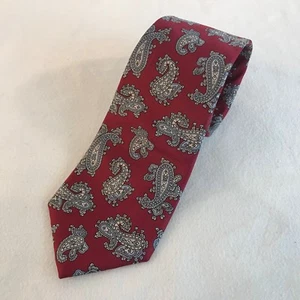 Corbata de cuello de seda clásica de diseñador Bert Pulitzer patrones de cachemira para hombre - Imagen 1 de 3