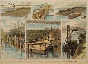 Harper's Weekly: "MIGLIORAMENTO DEL FIUME MISSISSIPPI VICINO A SAN LOUIS" - Foto 1 di 1
