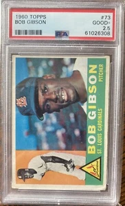 1960 Topps Bob Gibson #73 HOF St. Louis Cardinals Creighton Omaha PSA 2.5 🔥 - Foto 1 di 2
