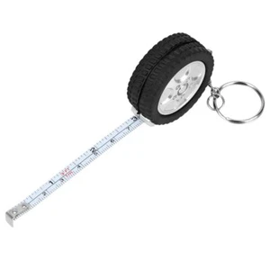 1M Centimeter/Feet Keychain Ruler Tape Measure Tire Shape Mini Retractable Tape - Picture 1 of 7