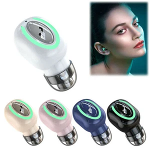 Mini In-ear Bluetooth Headset Stereo Earphones Earbuds with Mic for iOS Android - Picture 1 of 16