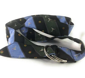 Men’s Fabric Belt Cocktails & Olives Jacquard Pattern D Ring Closure. 41” - Picture 1 of 3