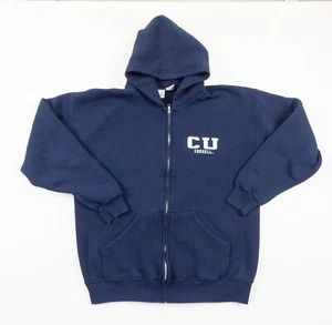 Vintage Cornell University Sweatshirt Mens XLarge Blue Hoodie Full Zip College - Picture 1 of 11