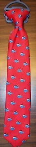 Chaps Christmas Baby Shark Wearing Santa Hat Red Neck Tie With Clip For Boys NWT - Picture 1 of 2