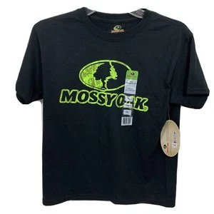 Mossy Oak Graphic Jungen T-Shirt Gr. 7 Kurzarm Schwarz Jagd Grün Grafik - Bild 1 von 4