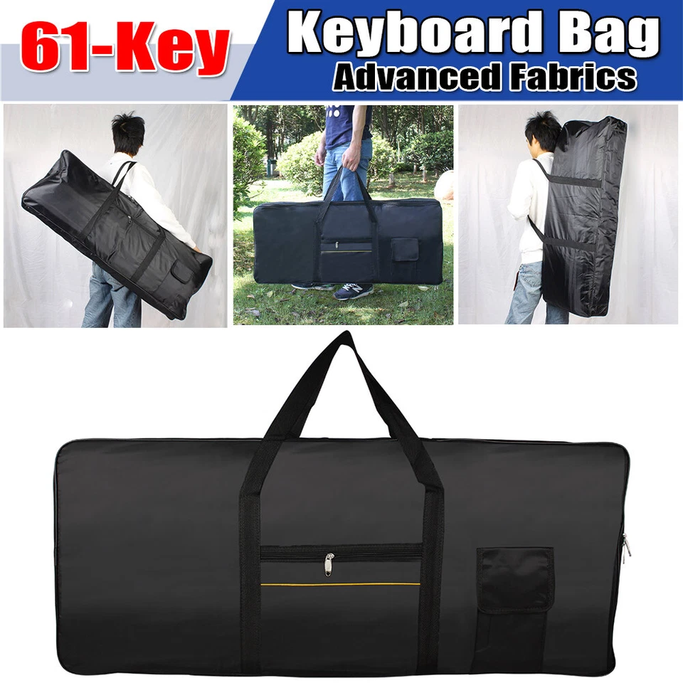 61-Keys Keyboard Gig Bag Digital Stage Piano For Casio Yamaha Carrying Case