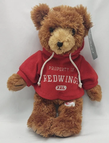 NHL Hockey Detroit Redwings Bear Plush Good Stuff WT 13 Inch Stuffed Toy Cover