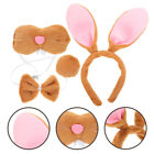  1 Set of Halloween Rabbit Animal Costume Set Bunny Ears Headband Bow Tie Tail