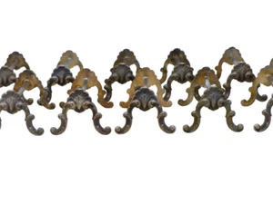 Antikes Set 12x Französische Messerbänkchen versilbert Muschel Louis XV Rokoko 1900er - Bild 1 von 12