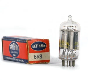 6R8 RAYTHEON NOS Tube Röhre Valvola Lampe TSF Valve Valvula 진공관 真空管 电子管 - Picture 1 of 1