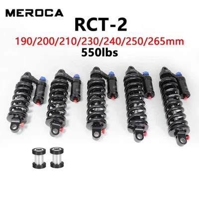 MEROCA Bike MTB Rear Shock Bicycle Coil Shock 190/210/230mm Rebound Compression