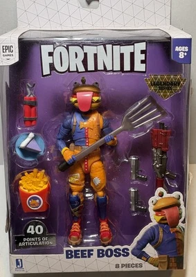 Figura de acción Jazwares Fortnite Legendary Series Beef Boss 6 pulgadas nueva caja abierta Foto 1 de 3