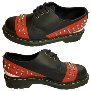 Dr Martens 1461 Stud 3-Loch Schuhe schwarz rot Hero Backhand Gr. 5 M (R25662001) - Bild 1 von 12