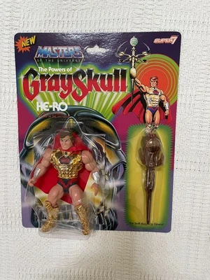 Figura He-Ro Super 7 Masters Of The Universe Powers of Grayskull sin abrir Foto 1 de 4