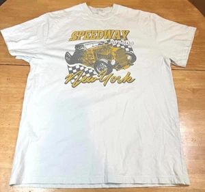 John Galt New York Speedway Hot Rod Car Graphic T-shirt One Size - Picture 1 of 5