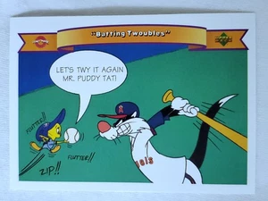 1991 Upper Deck Comic Ball 2 Batting Twoubles Sylvester Tweety #83 - Picture 1 of 2