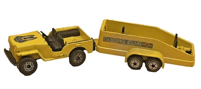 Matchbox TP7 Jeep Gilper Trailer Gliding Club 1975 Vintage Diecast Two Pack - Image 1 of 4