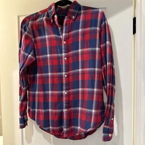 Polo Ralph Lauren Performance Flannel Shirt Mens Size Large Classic Fit Plaid - Picture 1 of 3