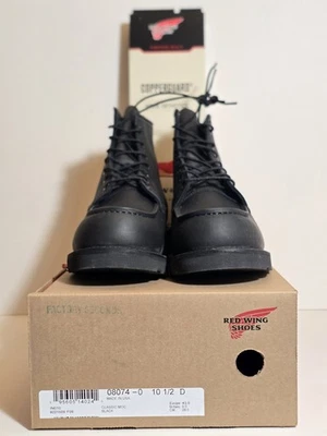 Size 10.5 D - Red Wing Boots Classic Moc Toe Black & Copperguard Factory 2nd  - Image 1 of 4