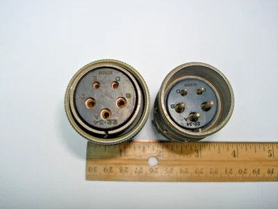 Bendix 5 Pin Connector Set 22-34 MS3101E22-34P MS3106E22-34S - Image 1 of 4