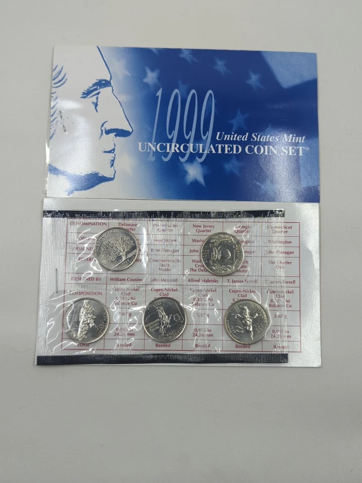 1999 United States Mint Uncirculated Quarter Set Philadelphia & Denver - Image 1 of 2