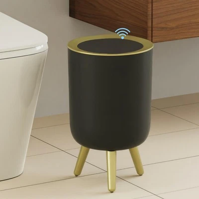 Bote de basura con sensor de movimiento, bote de basura automático para baño con tapa, jardín sin contacto... Foto 1 de 4