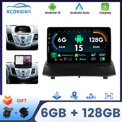 6GB+128GB Android 15 Autoradio Für Ford Fiesta Mk6 2009-17 CarPlay GPS DAB+ WIFI - Bild 1 von 4