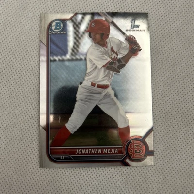 Jonathan Mejia 2022 Bowman Chrome #BCP-168 1st Prospect Cardinals A7 - Image 1 of 2