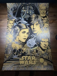 Star Wars "Galaktische Reise" Kunstdruck Poster von Todd Slater GOLDFOLIE XX/80 - Bild 1 von 18