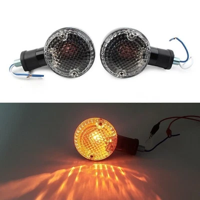 2x Black Turn Signal Light lens Blinker Amber Lamp Fits Yamaha Bolt XVS950 14-18 - Imagem 1 de 4