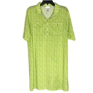 Stella Parker Large UPF 50 Golf/Tennis Short Sleeve Polo Dress Lime Green - Picture 1 of 5