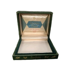 Rare Zodiac Olympos Vintage Jewelry/Watch Box Green Watch Case Astrology Sweden - Picture 1 of 19