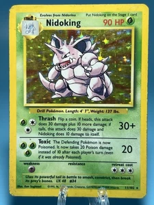 Pokemon Base Set Nidoking Holo Rare #011/102 - Picture 1 of 7