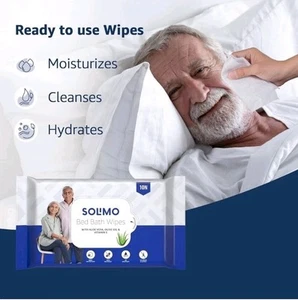 Toallitas de baño para cama para adultos | Cuenta 100 | 10 toallitas x 10 paquetes | Sin alcohol/aloe vera - Imagen 1 de 10