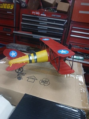 Antique Metal Airplane - Image 1 of 2