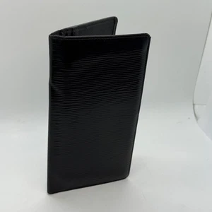Louis Vuitton Portafoglio Uomo Nero Epi Pelle Braza Bifold Francia Tasca Monete - Foto 1 di 11