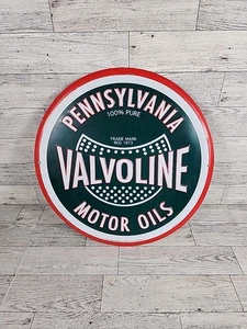 Vintage Pennsylvania Valvoline Motor Oils Metal Tin Sign 12" Four + One Imports  - Picture 1 of 8