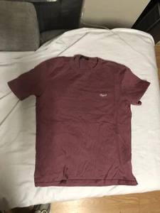 Ermenegildo Zegna Mens Chain Stitch Logo Jersey Cotton T Shirt Medium Wine - Picture 1 of 7