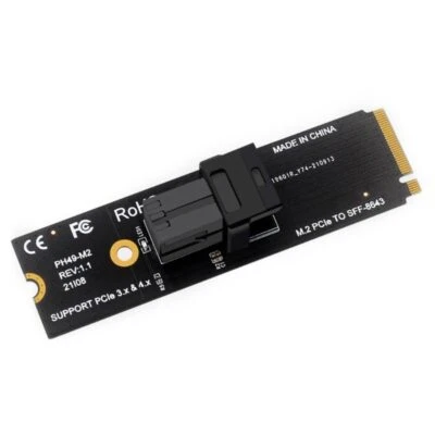 M.2 Mkey NVME to SFF-8643 U.2 Adapter Card PCIE 4.0 to SFF8643 U.2 Adapter Card - Image 1 of 4