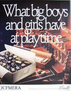 Anuncio de selección de chocolate suizo 'LINDT' - impresión de confitería original 1981 AD - Imagen 1 de 1