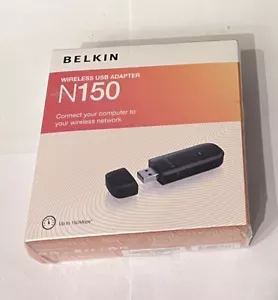 Adaptador USB inalámbrico Wi-Fi de alto rendimiento Belkin N150 modelo F9L1001 - Imagen 1 de 3