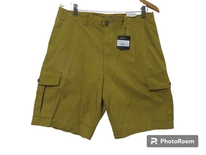 NWT $60 Sz 34 Eddie Bauer Cargo Shorts Classic Hiking Outdoor Men's Mustard - Picture 1 of 15