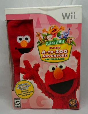 Sesame Street Elmo's A-to-Zoo Adventure VIDEOGAME Nintendo Wii 2010 Remote Cover - Image 1 of 4