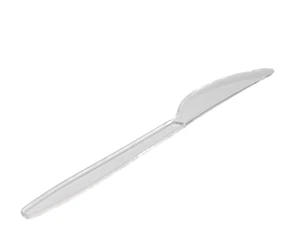 200x Mehrweg 17,8cm Transparent Messer Besteck Plastik Geschirr Wiederverwendbar - Bild 1 von 1