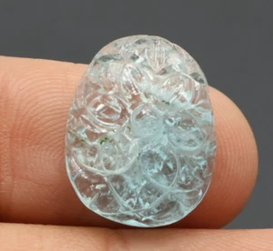Piedra preciosa tallada aguamarina natural de 8,80 quilates 13x17 mm - Imagen 1 de 8