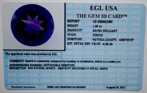 EGL USA CERTIFIED NATURAL PURPLE AMETHYST 1.88CT ROUND SHAPE, APPRAISED $135 - Picture 1 of 4