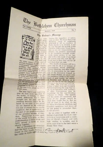 Vintage 1939 Bethlehem, PA Churchman Pamphlet #3102 - Picture 1 of 11