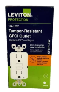 NEW Leviton GFTR1-KW GFCI OUTLET Tamper Resistant  White - Picture 1 of 1