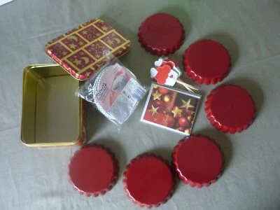 6x Quiche Backform Törtchen Förmchen  ø 10 cm 🧁 mit Blechdose ... - Bild 1 von 4